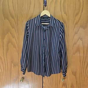 41 Hawthorn Navy and Red Striped Shirt